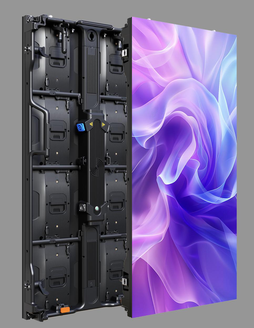 P2.6mm Mini 4-in-1 rental panel, front face and rear frame with handles, locks and quick-connect